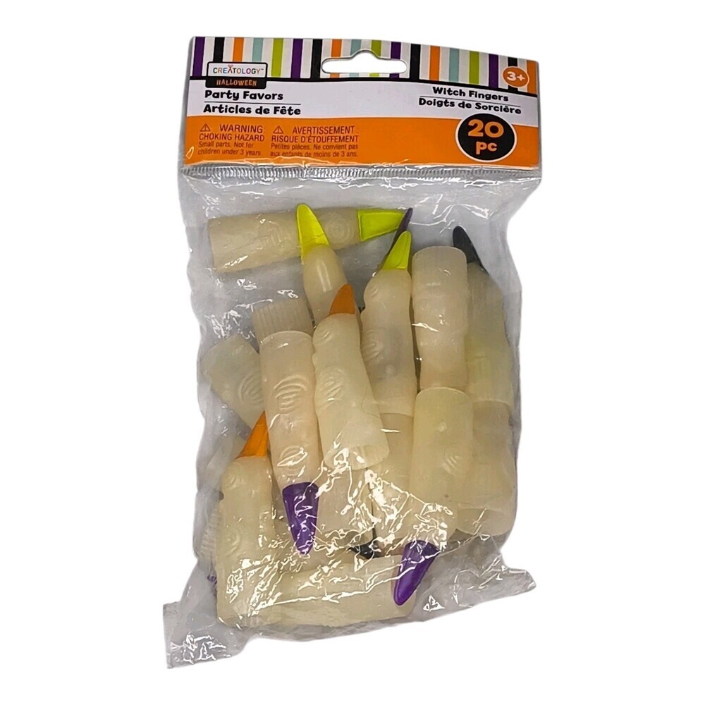 Glow In The Dark 20 Witches Fingers Halloween Party Favors Creatology Halloween